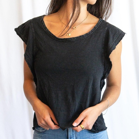 Daily Practice Anthropologie Flutter sleeve top - Picture 2 of 7